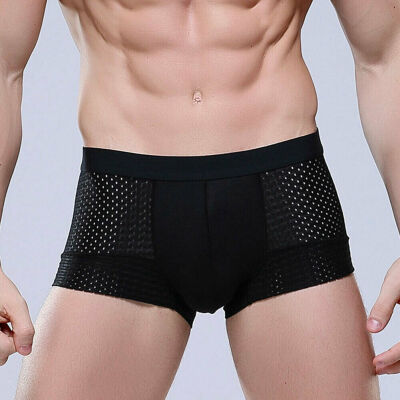 

Hot Men boy Breathable Underwear Boxer Briefs Shorts Bulge Pouch Underpants