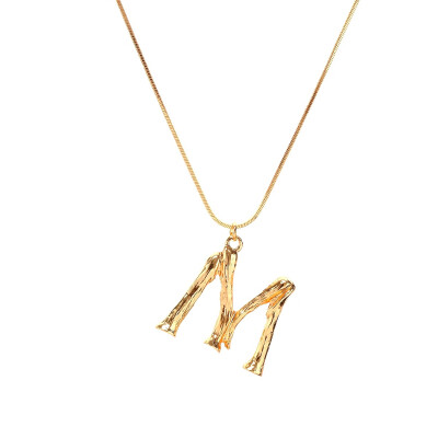 

Gold Letter Necklace Hot Fashion Vintage Jewelry Hyperbole Big English Letter Pendant Gold Chain Dangle Necklace For Women Gift