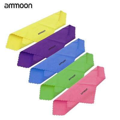 

ammoon 5pcs Universal Microfiber Cleaning Polishing Polish Cloth 5 Colors for Musical Instrument Guitar Violin Piano Clarinet Trum