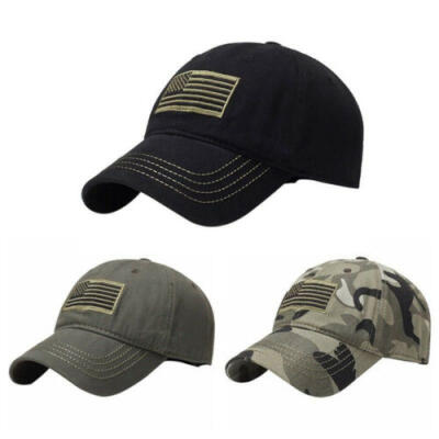 

USA American Flag Patch Hat Military Tactical Operator Detachable Baseball Cap