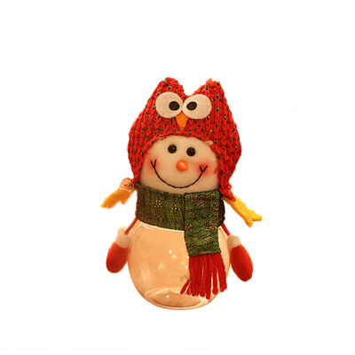 

Toponeto Merry Christmas Children Santa Claus Snowman Elk Candy Packaging Candy Jar Bin