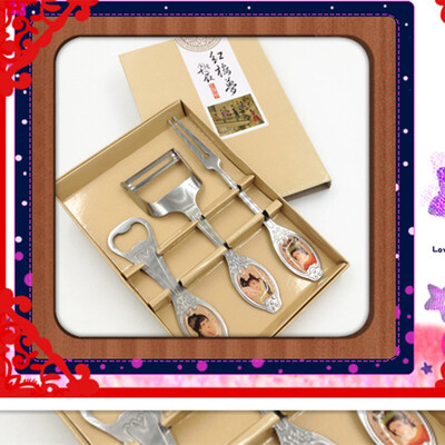 

Chinese style blue&white porcelain face creative creative craft gift cutlery set