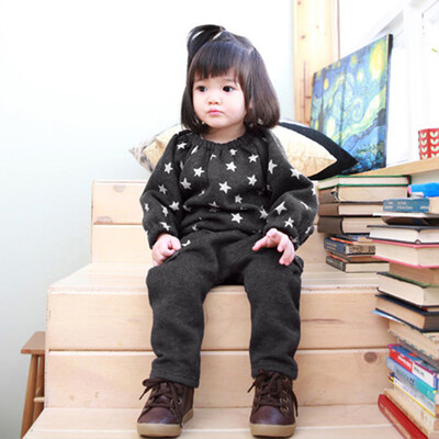 

Toddler Kid Baby Boy Girl Star Print Outfits T-shirt TopsLong Pants Clothes Set