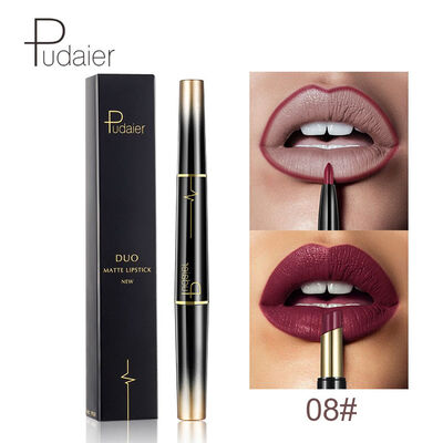 

Pudaier 2 in 1 16 Color New Double Ended Sexy Lasting Matte Lipstick Waterproof Lipliner Lipstick Pencil