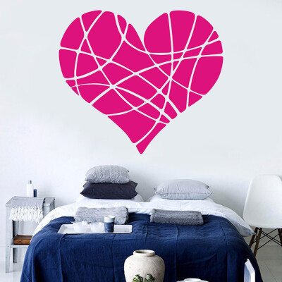 

Gobestart Valentines Day Love Geometry Window Wall Sticker Mural Decor Decal Removable