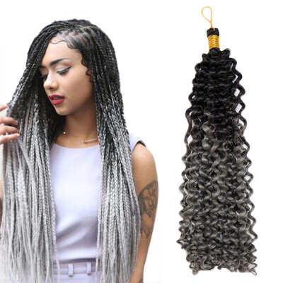 

814" Hair Extensions Water Wave Synthetic Crochet 3 BundlesSet Wavy Braiding Hair Weave For Women Ladies Beauty