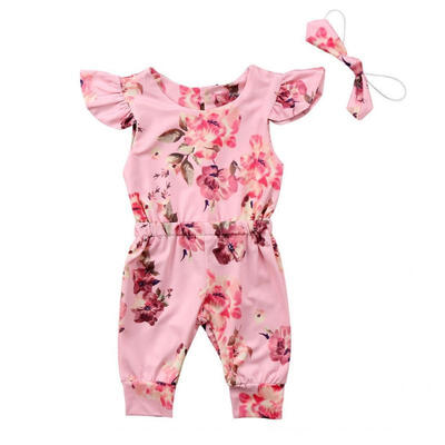 

2Pcs Sweet Toddler Baby Girl Kid Outfit Bodysuit Romper Jumpsuit Sunsuit Clothes