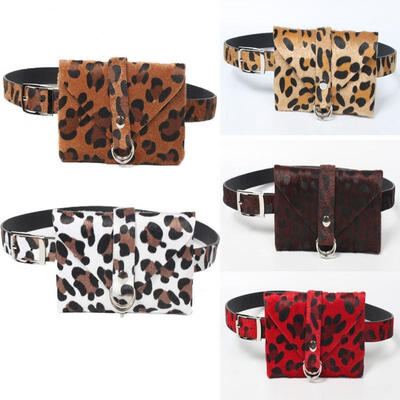 

Leopard Lady Pockets Fashion Belt Bag Travel Pocket Bag Wallet Leather Waist Bag