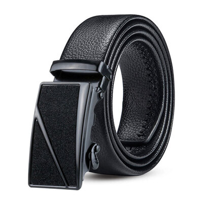 

Yiwu factory spot full of stars mens belt edging black automatic buckle youth belt shaking sound network red