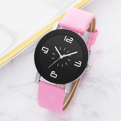 

〖Follure〗Casual Fashion Monochrome Simple Digital Scale Disc Belt Strap Ladies Watch