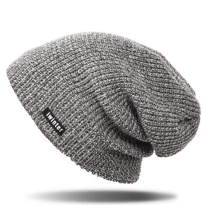 

Men Women Winter Warm Cuff Plain Beanie Knit Hat Skull Slouchy Ski Cap Useful