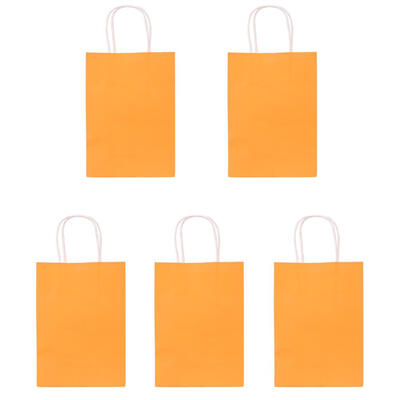 

5pcsset Multicolor Recyclable Kraft Paper Gift Handbag Bakery Package Bags
