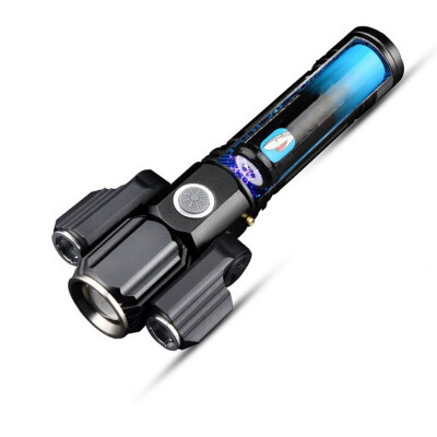 

Outdoor Aluminum alloy multi-purpose light three-head aircraft-shaped flashlight Tactical Torch cree led LED Flashlight