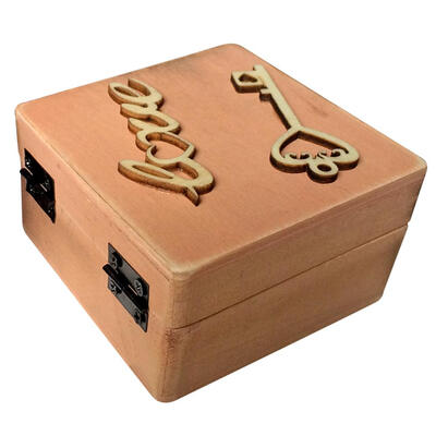 

Wooden Wedding Ring Box Valentines Engagement Vintage Rectangle Ring Case
