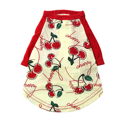 

Summer Cute Dog Puppy Vest Clothes Cat Fruit Cute Cotton T-Shirt Pet Clothes For Small Medium Dogs