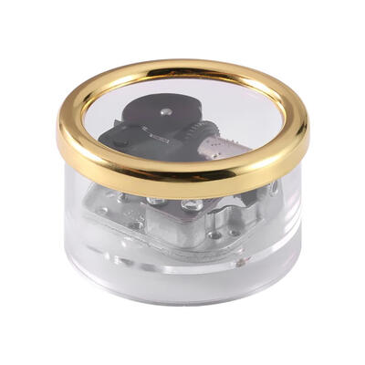 

Round Shaped Transparent Wind-up Clockwork Music Box DIY Birthday Gift Toy