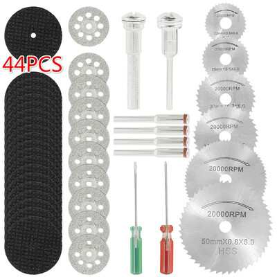 

Cutting Wheel Set 36pcs for Rotary Tool HSS Circular Saw Blades 6pcs Resin Cutting Discs 20pcs