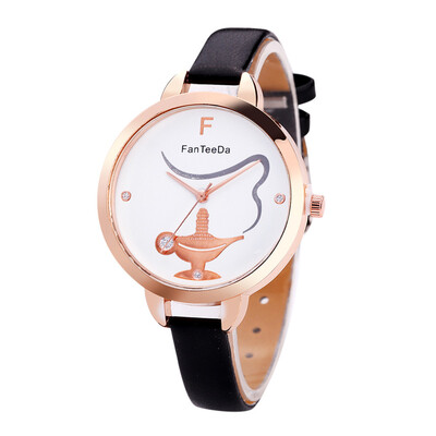 

Best Sale Women Watches Magic Lamp Pattern Dial Fashion Ladies Quartz Wristwatch Leather Strap Clock Casual Dress Reloj Mujer