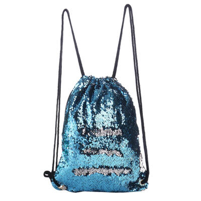 

Sequins Travel Backpacks Casual Women Schoolbags Drawstring Sports Rucksack