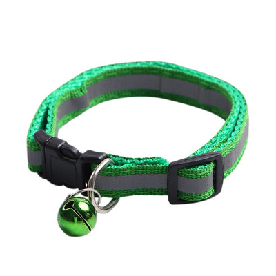 

Reflective Nylon Pet Buckle Collar with bell for Small Dogs&Kittens Pet Safe Travel Necessity