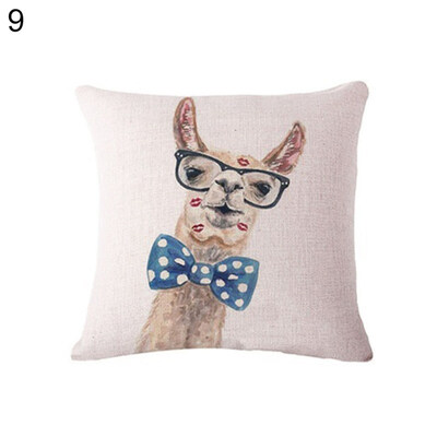 

Llama Alpaca Linen Throw Pillow Case Cushion Cover Sofa Bed Car Office Decor
