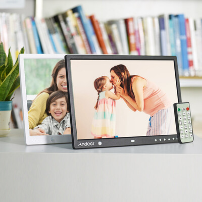

Andoer 15 Inch Large Screen LED Digital Photo Frame Desktop Album 1280 800 HD Music Video eBook Clock Calendar Functions wit