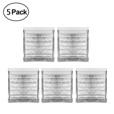 

Toponeto Insulated Easy Zip Lock Resealable Aluminum Reusable Picnic Hot & Cold Pouch