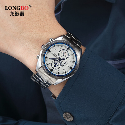 

Genuine high-grade steel belt sports casual fashion waterproof quartz mens watch 80007