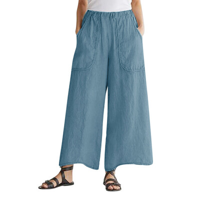 

Tailored Womens Fashionable Baggy Wide-Legged Casual Pants