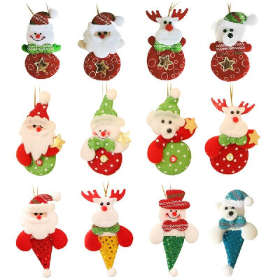 

Christmas Decorations Santa Claus Snowman Elk Bear Doll Pendant Christmas Festival Family Party Atmosphere Dress Up Props