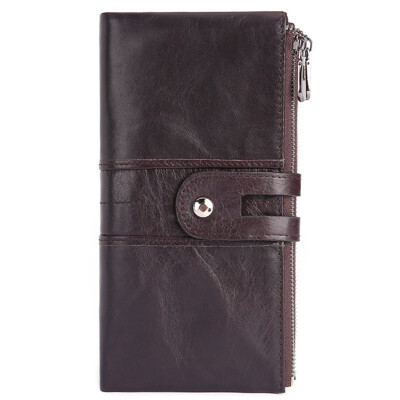 

Brand Bags men Stitching Genuine Leather multifunctional wallet mobile phone bag coin purse card holder day cowhide phone clutch