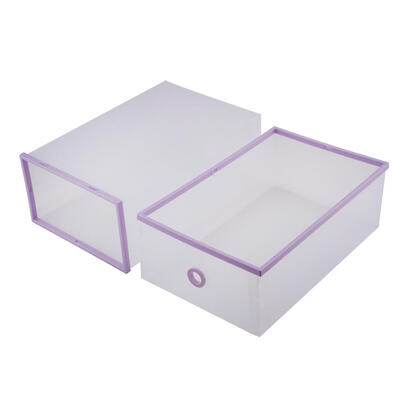 

5pcs Shoe BoxPlastic Shoe BoxStackable Simple Style Clear Plastic Shoe Box Home Storage Boxes Office Organiser Drawer