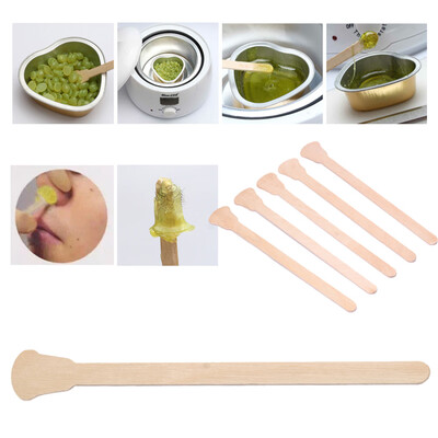 

10pcs Wooden Waxing Wax Wood Body Hair Removal Sticks Applicator Spatula