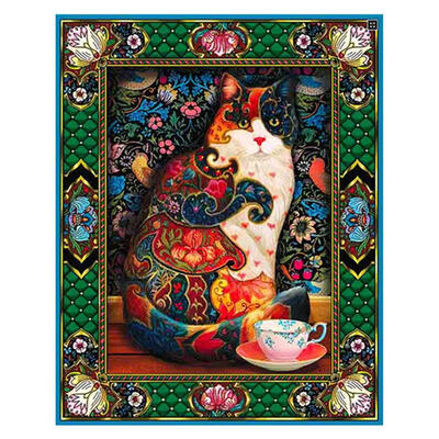 

5D DIY Full Drill Diamond Painting Cat Cross Stitch Embroidery Wall Art Kit