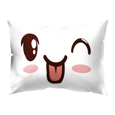 

〖Follure〗Naughty Expression Soft Peach skin Throw Pillow Pillow Cover 30x50cm Home Decor