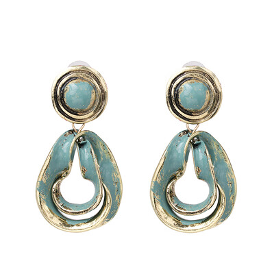 

2019 New ZA Gold Flower Resin Fringed Drop Earrings for Women Vintage Statement Dangle Earrings Jewelry Bohemian Wedding Gift