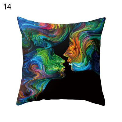 

Multicolor Kiss Pillow Case Sofa Bed Car Cafe Office Decoration Cushion Cover