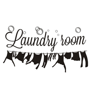 

"Laundry Room" Laundry Room Decoration Carved Wall Stickers Can Remove Sticker