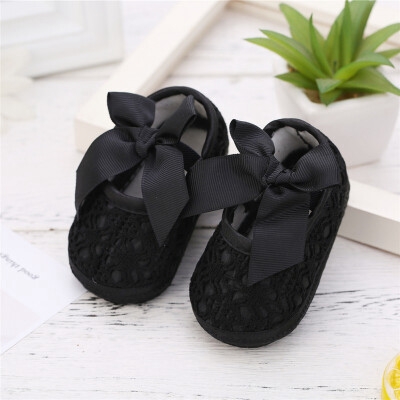 

Baby Girl Breathable Anti-Slip Shoes With Bowknot Casual Sneakers Toddler Soft Soled First Walkers