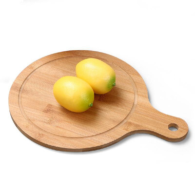 

Bamboo Chopping Block Pizza Plate Natural Cutting Board Kitchen Chopping Board
