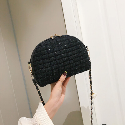 

2019 new Korean ladies bag chain bag lace shell bag retro small bag shoulder bag Messenger bag tide