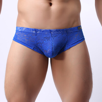 

Sissy Men Lace Underwears Bluge Boxer Briefs Underpants Bottoms Sexy Panties TOP