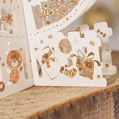 

Tailored Thanks To the Girlfriend Bronzing Hollow Christmas Crystal Ball Card