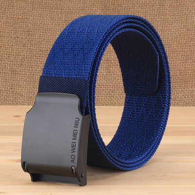 

Automatic Buckle Unisex belt High Quality Solid Color Nylon Men belt Outdoor Casual pants Cowboy pants wild belt