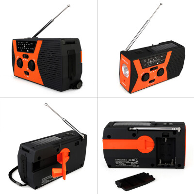 

Retekess HR12W FM AM WB Digital Radio Outdoor Multi-band Radio Solar Hand-crank Emergency Power Bank SOS Alarm with LED Flashlight