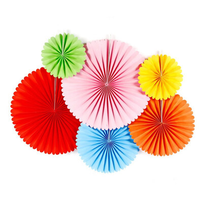 

FUNNYBUNNY Paper Fan Flower Decoration Background Wall Diy Mall Shop Opening Background Layout Birthday Party Decor Supplies