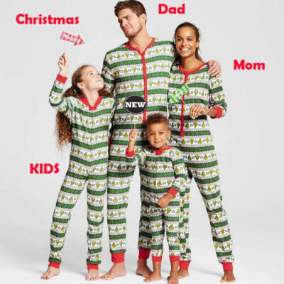 

Family Matching Christmas Pajamas Set Women Kids Adult PJs Sleepwear Nightwear Y