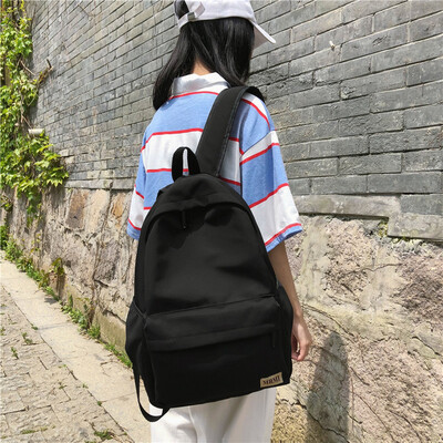 

Large capacity waterproof girl schoolbag female Korean version of high school backpack college students ins wind double shoulder b