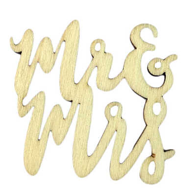 

15PCS Lovely Wooden Mr & Mrs Table Confetti Scatter Vintage Rustic Wedding Party Decor