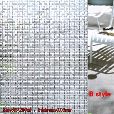 

45 X 200CM Frosted Flower Glass Window Film Cover Privacy Bathroom Covering